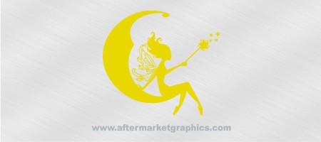 Fairy on Moon Decal